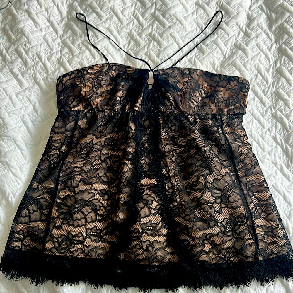 Rebecca Taylor - Gorgeous Black Lace Top, Size 6